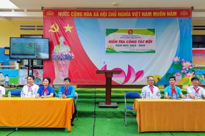 Đón đoàn kiểm tra công tác Đội – Năm học 2023-2024